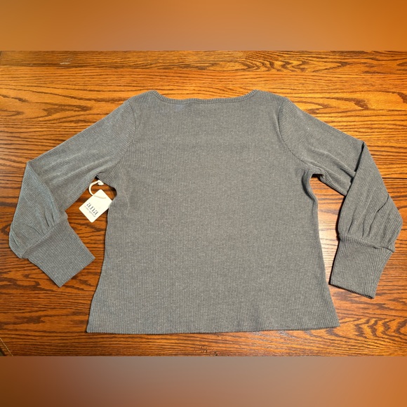 NWT A.N.A Ribbed Long Sleeve Top - Picture 2 of 3